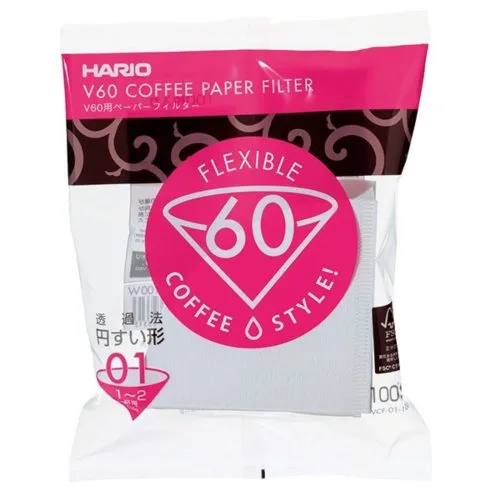 Hario papierové filtre V60-01 — príslušenstvo na prípravu kávy | Cipolla Caffé