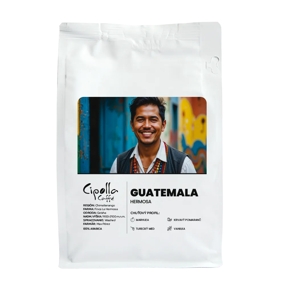 Guatemala Hermosa — zrnková káva z krajiny Guatemala