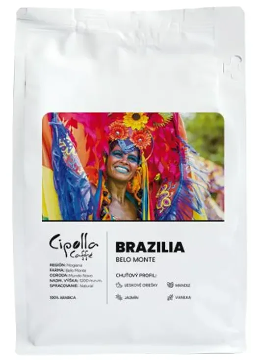 Balenie kávy Brazilia Belo Monte z pražiarne Cipolla Caffé