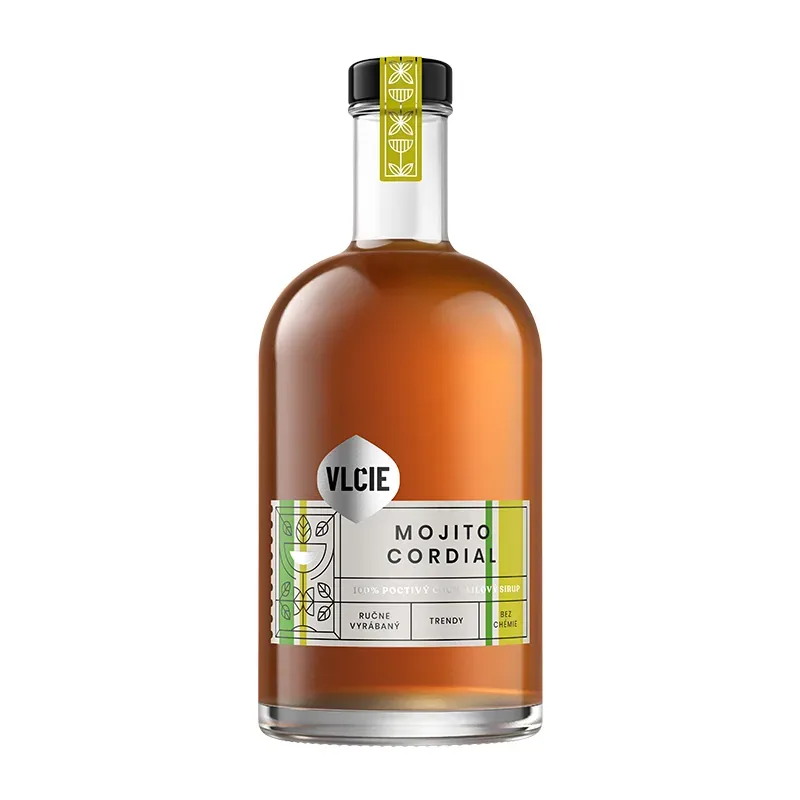Mojito Cordial – sirup do koktailov Vlčie sirupy, fľaša 0,5 l