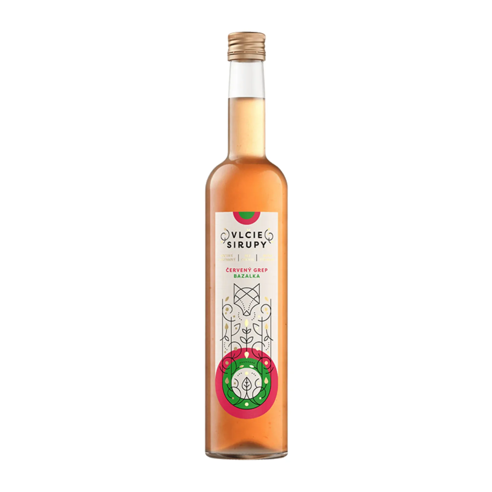 Červený grep - Bazalka — sirup do kávy a nápojov | Cipolla Caffé