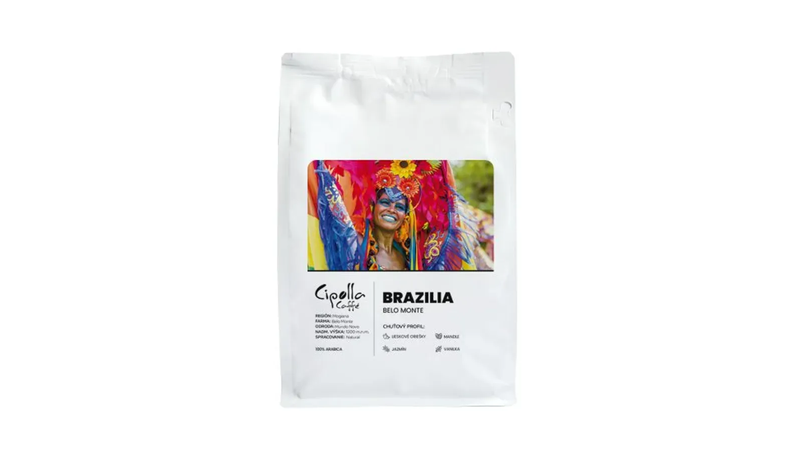 Balenie kávy Brazilia Belo Monte z pražiarne Cipolla Caffé