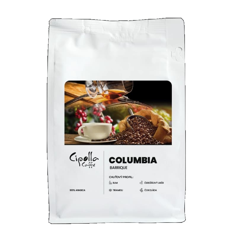 Columbia Barrique — čerstvo pražená zrnková káva