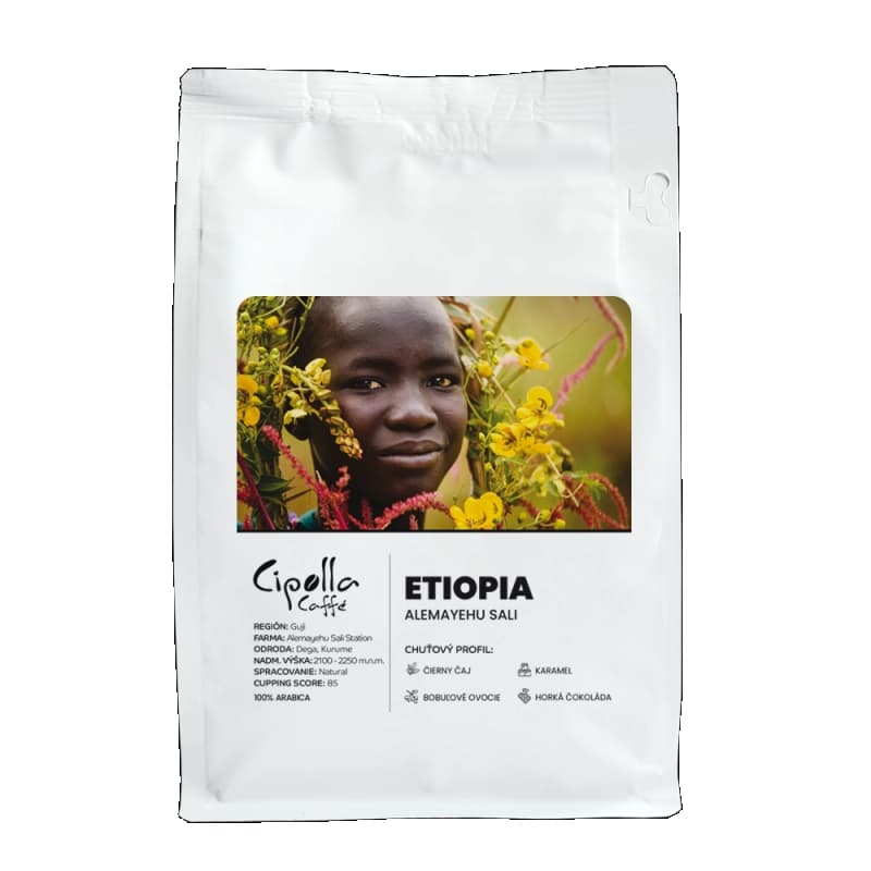 Etiopia Alemayehu Sali — čerstvo pražená zrnková káva